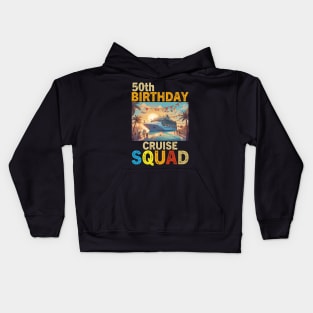 50th Birthday Cruise Squad 2024 Kids Hoodie